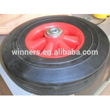 12"x2" solid rubber wheel with plastic hub